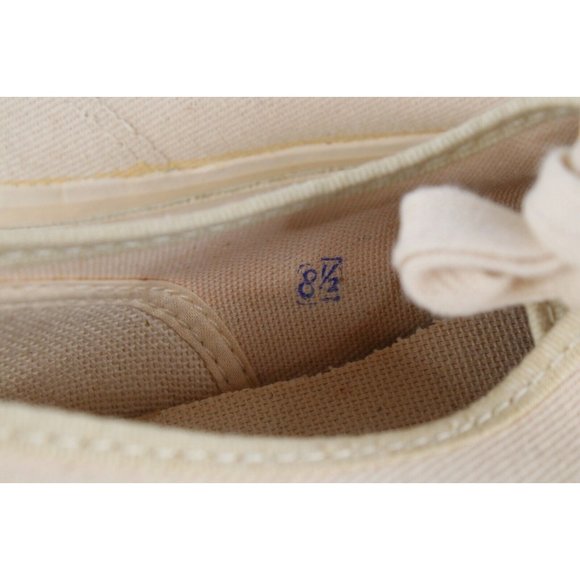 Vintage 80s 90s Vans Skateboarding Mens 8.5 Canvas Sneakers Shoes Beige USA main image 10